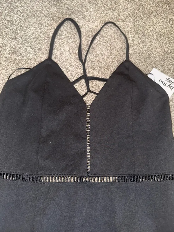 Revolve by the way. Black Strappy Cut-Out Bodycon Mini Dress - Image 2