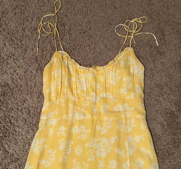 ‼️Abercrombie Tie-Strap Ruched Midi Dress‼️ - Image 2