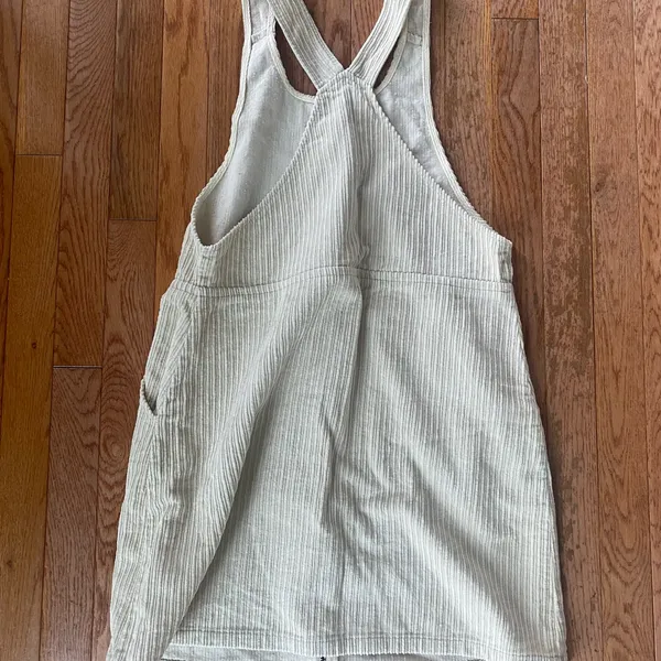 Beige Corduroy Overall Dress - Image 6