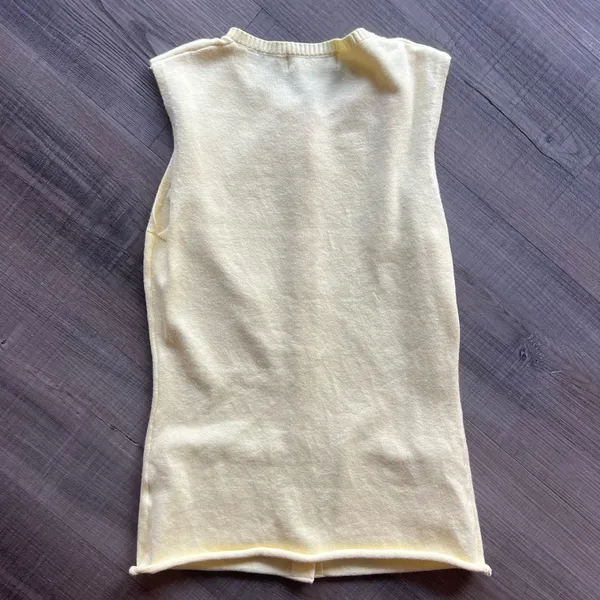 Yellow Knit Vest Top - Image 4