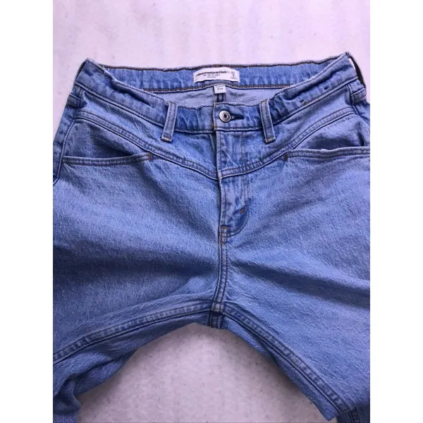 Abercrombie & Fitch‎ 90s Straight Jeans Womens 27/4S Light wash Curve Love - Image 5
