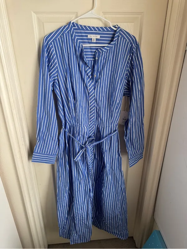 Free Assembly Striped Dress Blue Size XXL - Image 2