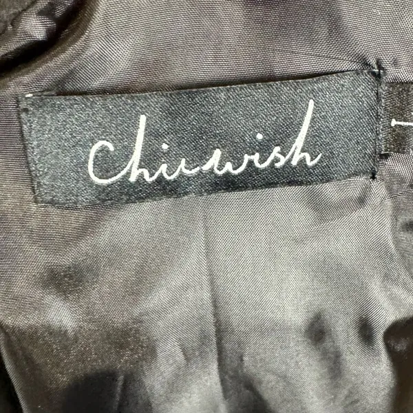 Chicwish Free myself open front black wool blend coat size large - Image 9