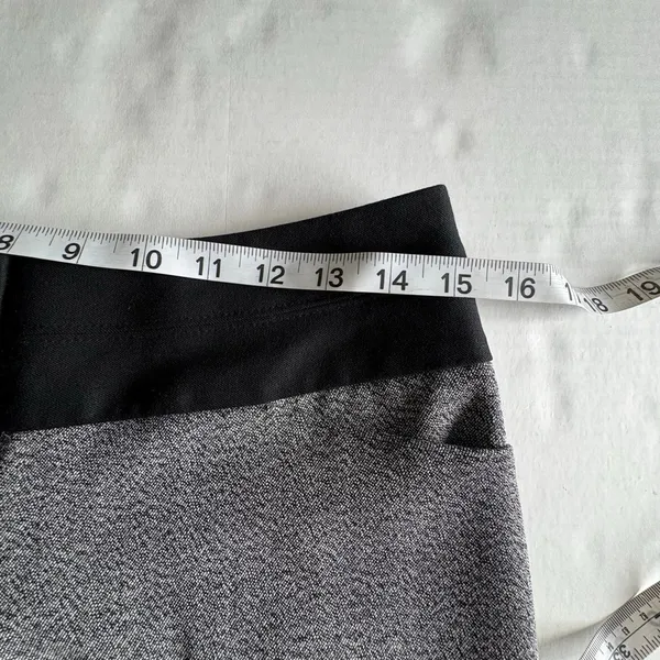 Y2K Express Flare trousers low rise gray color block size 0 - Image 13