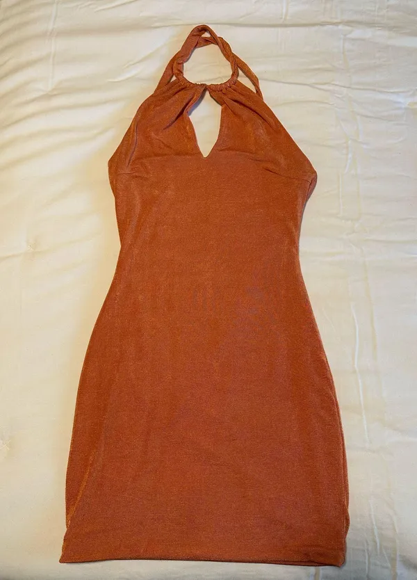 Princess Polly Mini Bodycon Dress Orange - Image 4
