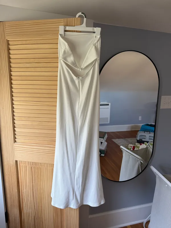 White Strapless Princess Polly Dress - Image 2