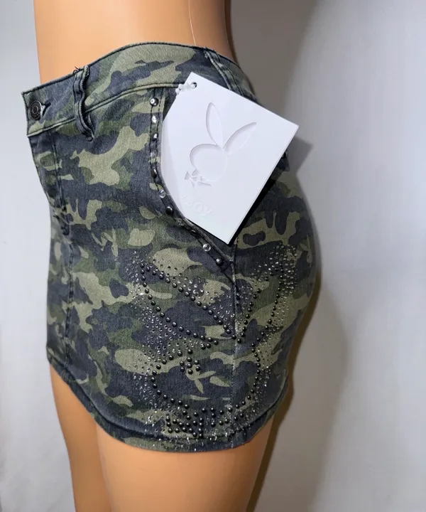 Camo print playboy mini skirt  - Image 4