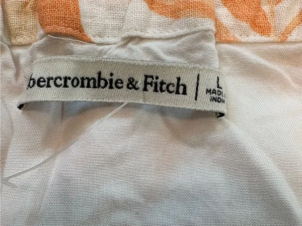 Abercrombie & Fitch Women's Large Linen Blend Tropical Palm Print Mini Skirt - Image 6