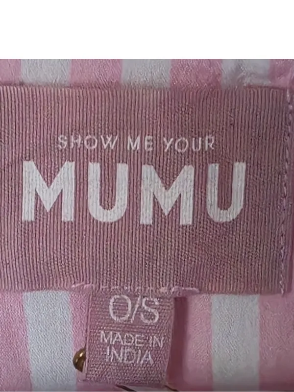 Show Me Your Mumu Harlow robe pink satin stripe coquette glam loungewear chic OS - Image 6