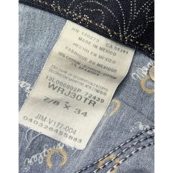 Wrangler Q-Baby Bootcut Jeans Women's 7/8 X34 Blue Denim Mid Rise Western - Image 4