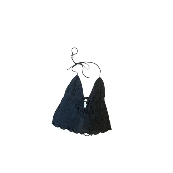 Women's princess Polly Black Halter Crop Top Size 2 - Image 4
