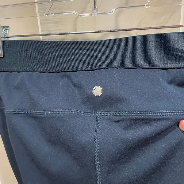 Cute navy yogalicious lux leggings buttery soft stretchy side elastic band - Image 4