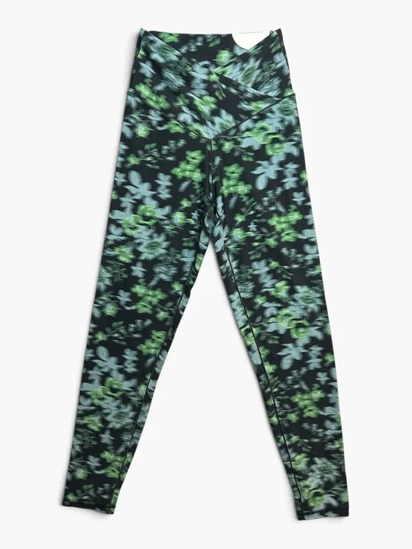 Aerie OFFLINE Real Me 7/8 Hi-Rise Leggings Floral Green Black Size M NWT - Image 3