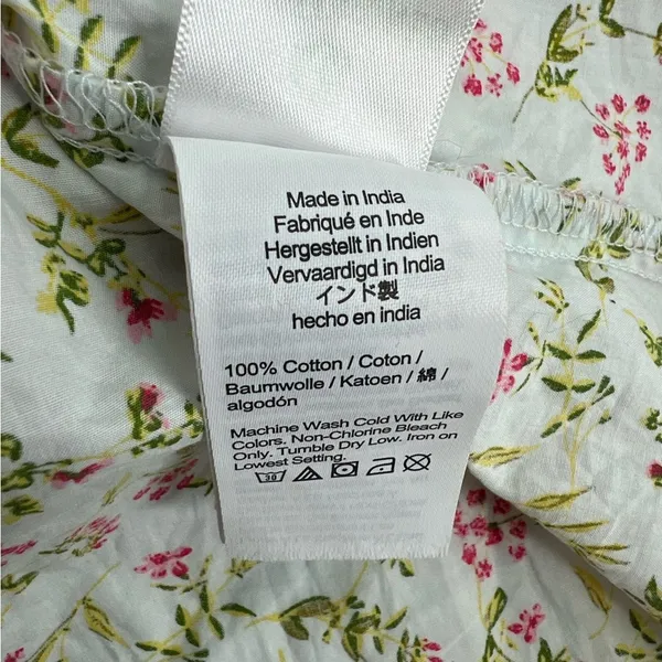 J.‎ Crew Short-Sleeve Smocked Dress in Meadow Floral Size Medium - Image 8