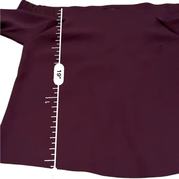 Aritzia Babaton Rodrigo Burgundy Off The‎ Shoulder 3/4 Sleeve Top Sz S - Image 6