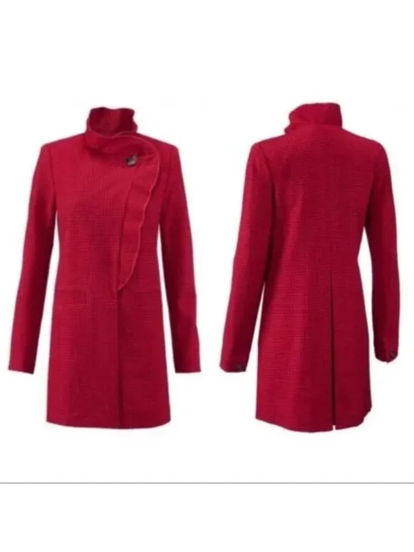 -Cabi Celebration Jacket Women’s Size XS Red Houndstooth Print Academia #3546 - Image 2