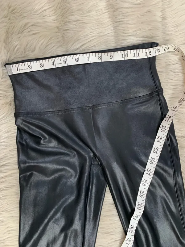 SPANX Faux Leather Leggings Black Medium - Image 7