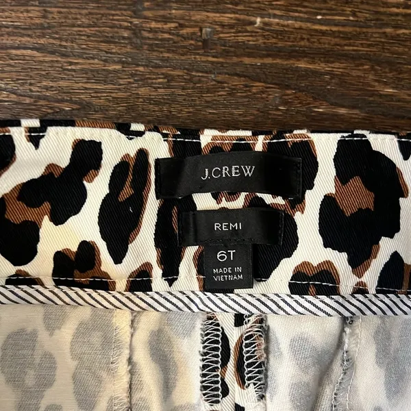 J Crew Remi Pant In Leopard Animal Print Size 6t Tall - Image 4