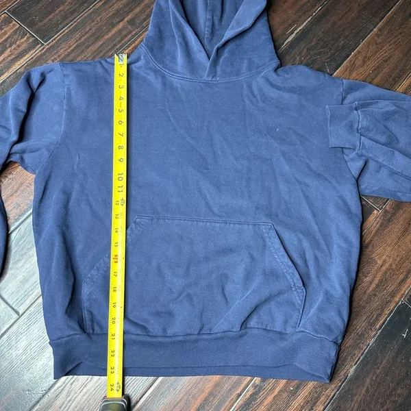 Hoodie sweater long sleeve casual cotton Los Angeles Apparel basic unisex - Image 3