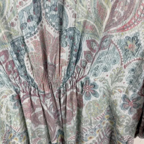 World Market Paisley Rayon‎ Kaftan Maxi Dress Size S/M Kimono Sleeve Boho Soft - Image 3