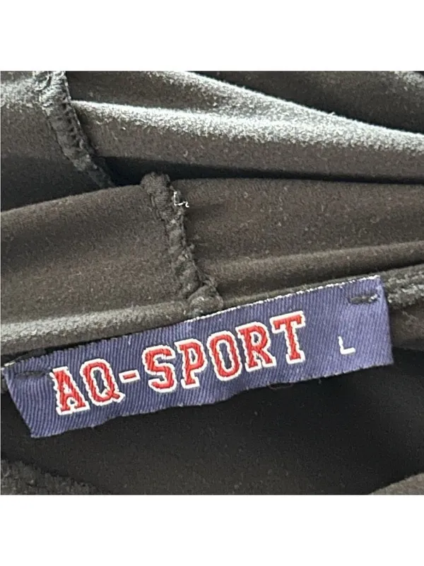 AQ-Sport Black Hooded Long Sleeve Shirt Women's Large - Image 3
