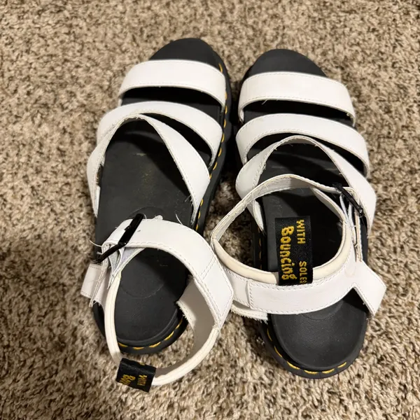 Dr. Martens Blaire White Leather Strappy Gladiator Sandals Womens 8 AW004 - Image 2