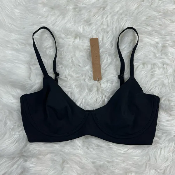 Skims Fits Everybody Unlined Demi Bra Onyx Size 32D - Image 2