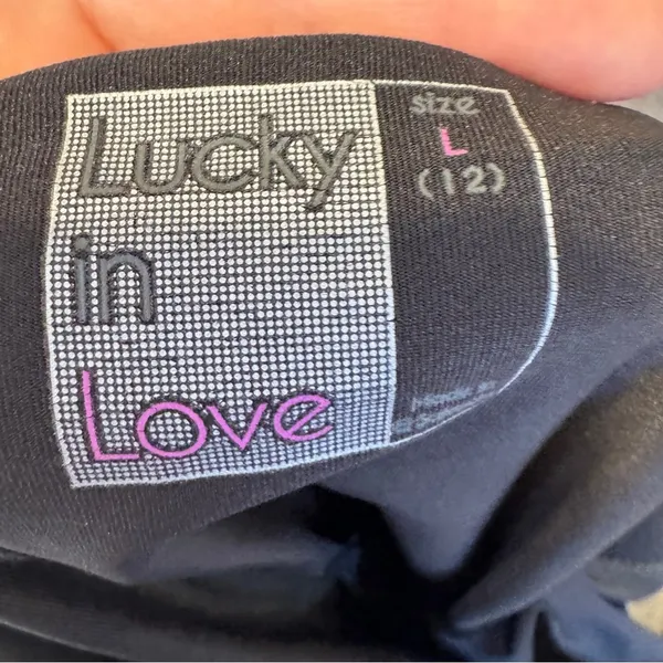 Lucky In Love Blue Black Mini Tennis Skort Skirt Womens L Golf Athletic Gorpcore - Image 4