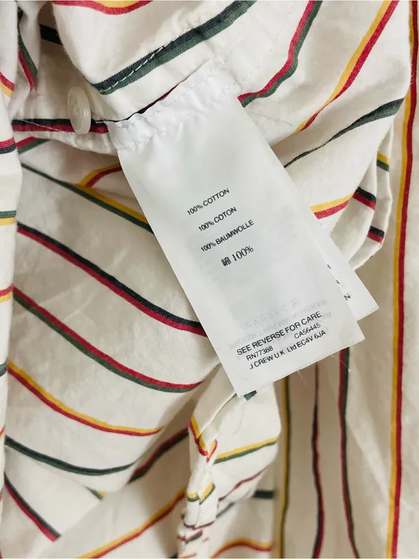 Madewell Central Shirt Oversized Button Front Top Multicolor Sadie Striped L - Image 12