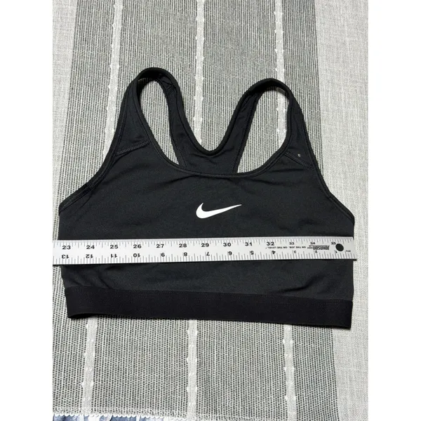Nike Womens Dri-FIT Swoosh Medium Support‎ Non-Padded Sports Bra black - Image 2