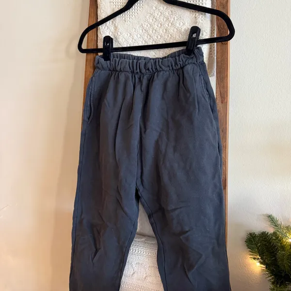 Topshop Navy Blue Classic Elastic Waistband Sweatpants - Image 2