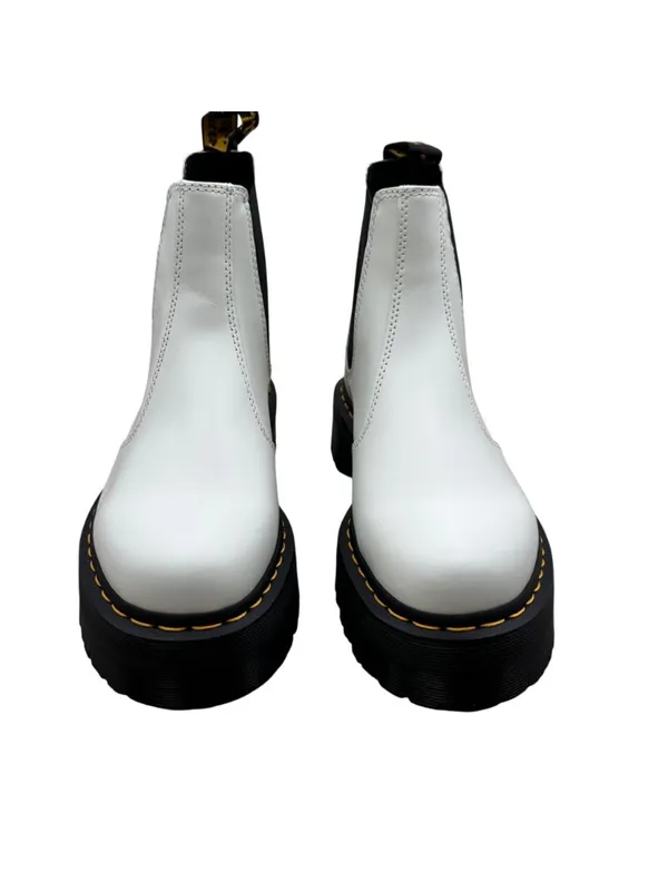 Dr Martens Size 9 Combat Boots 2976 YS Punk Goth Platform White - Image 6