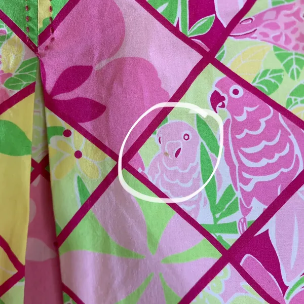 Lilly Pulitzer Pink Green Tropical Parrot Trellis ALine Mini Skirt Skort 10 READ - Image 3
