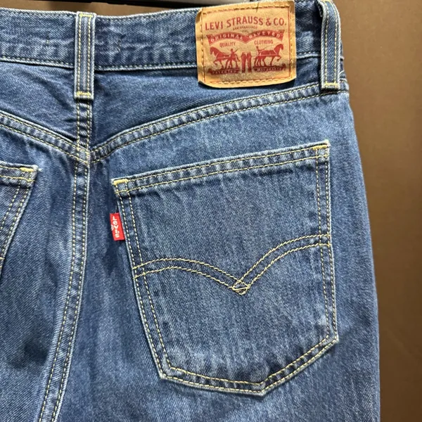 Levi's Women's Low Pro Straight Blue Jeans, Size 26 - Image 3