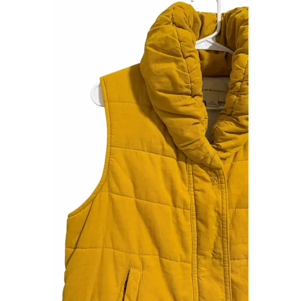 Pilcro and the‎ Letterpress Corduroy Puffer Vest Mustard Yellow Women's Large - Image 8