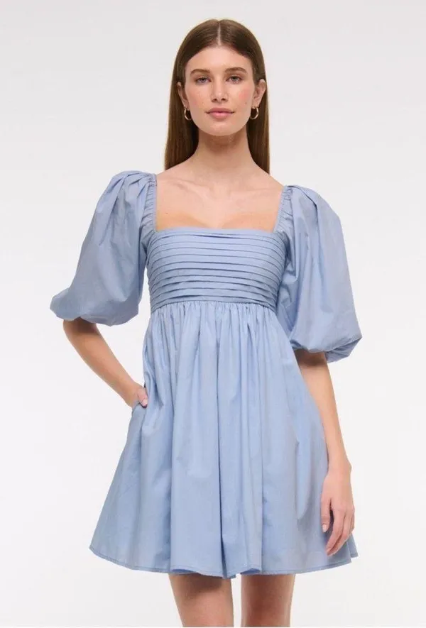 Abercrombie Puff Sleeve Mini Dress - Image 2