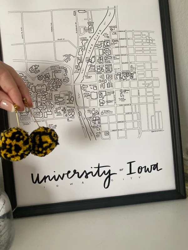 Handmade Black And Gold Pom Earrings - Image 4