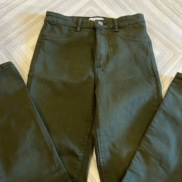 Zara Women’s Army Green Stretch Skinny Jeans Size 4 - Image 3