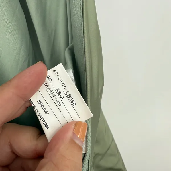 Lovely Noor Cowl Halter Open-Back Satin Maxi Dres‎ In Sage Size XS - Image 8