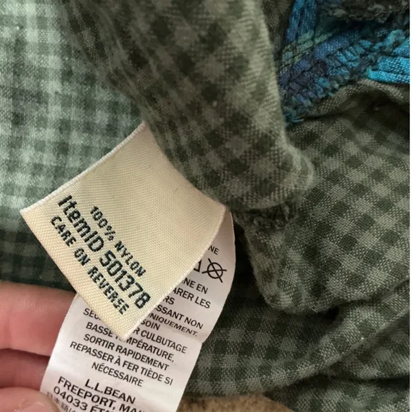 LL Bean Plaid Button Down Shirt Womens S Blue Gorpcore Hiking 501378 - Image 5