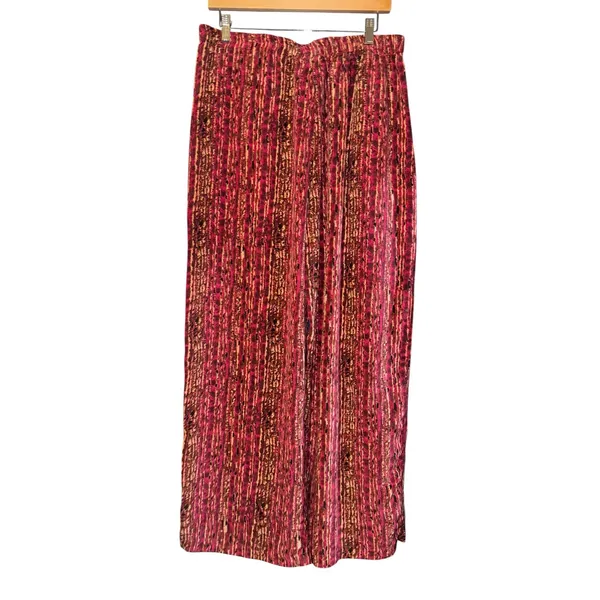 Vintage Silk Cocoon Inc Silk Wide Leg Pants Women's XL‎ Boho Hippie Soft Luxury - Image 4