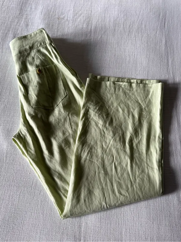 Antonio Melani High Rise Wide Leg Linen Blend Trousers NWT - size 0 - Image 6