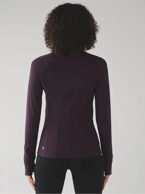 Lululemon Fresh Tracks 1/2 Zip in Black Cherry - Image 2