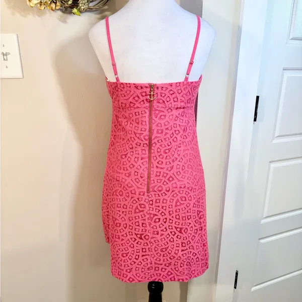 LILLY PULITZER Karina Lace Sweetheart Neck Resort Dress ~Anchor Pull Sz 0🧡 - Image 5