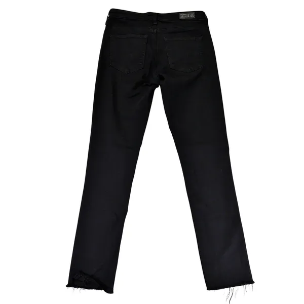 AG Adriano Goldschmied The Prima Ankle Cigarette Jeans Black Raw‎ Hem 25R - Image 2
