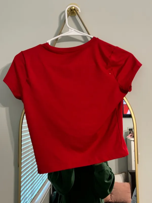Red Hollister Baby Tee - Image 2