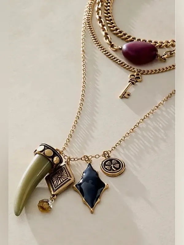 NWT Free People Gold Zella Layered Necklace ~ SOLD OUT - Image 2