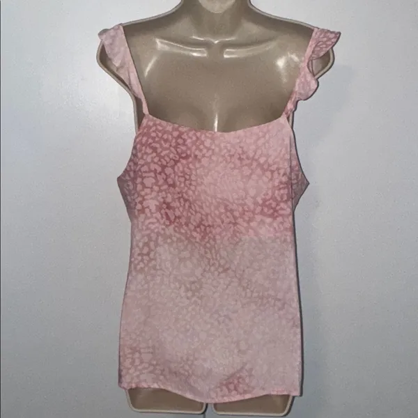 Mystree Tank Top Sleeveless Cami Ombre Pink Leopard Print Women’s L Large - Image 2