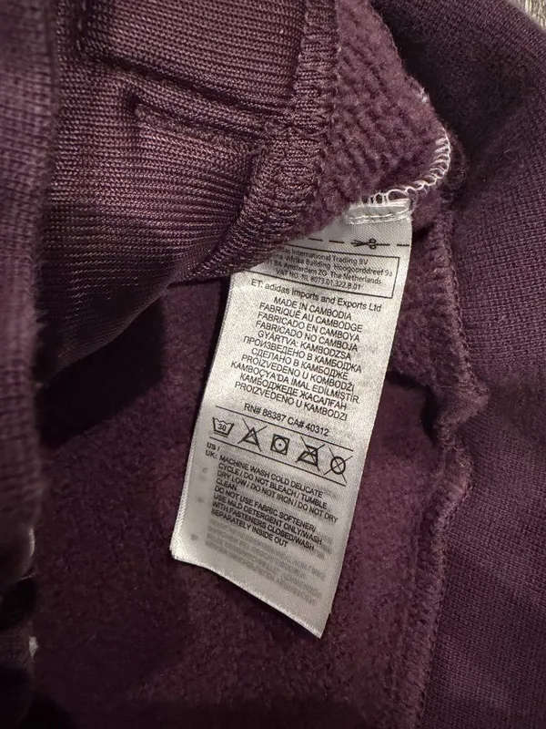 Adidas Women's Large Purple Zip Up Hoodie Sweatshirt - Image 4