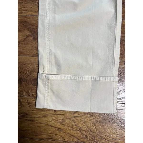American Eagle High-Waisted Stovepipe Jeans Off White/Cream size 8 - Image 6